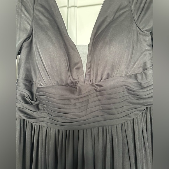 NWT Azazie "Bexley" Black Long Sleeve Gown - Picture 4 of 7